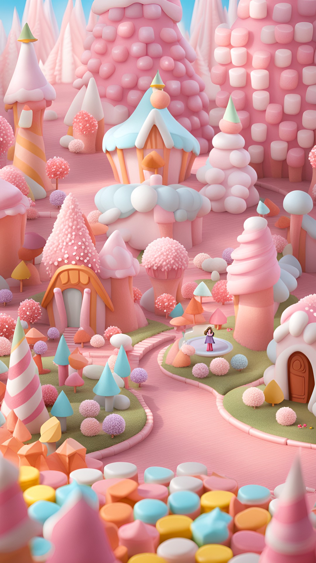 Candy kingdom - candy kingdom in front of marshmallow forest preview