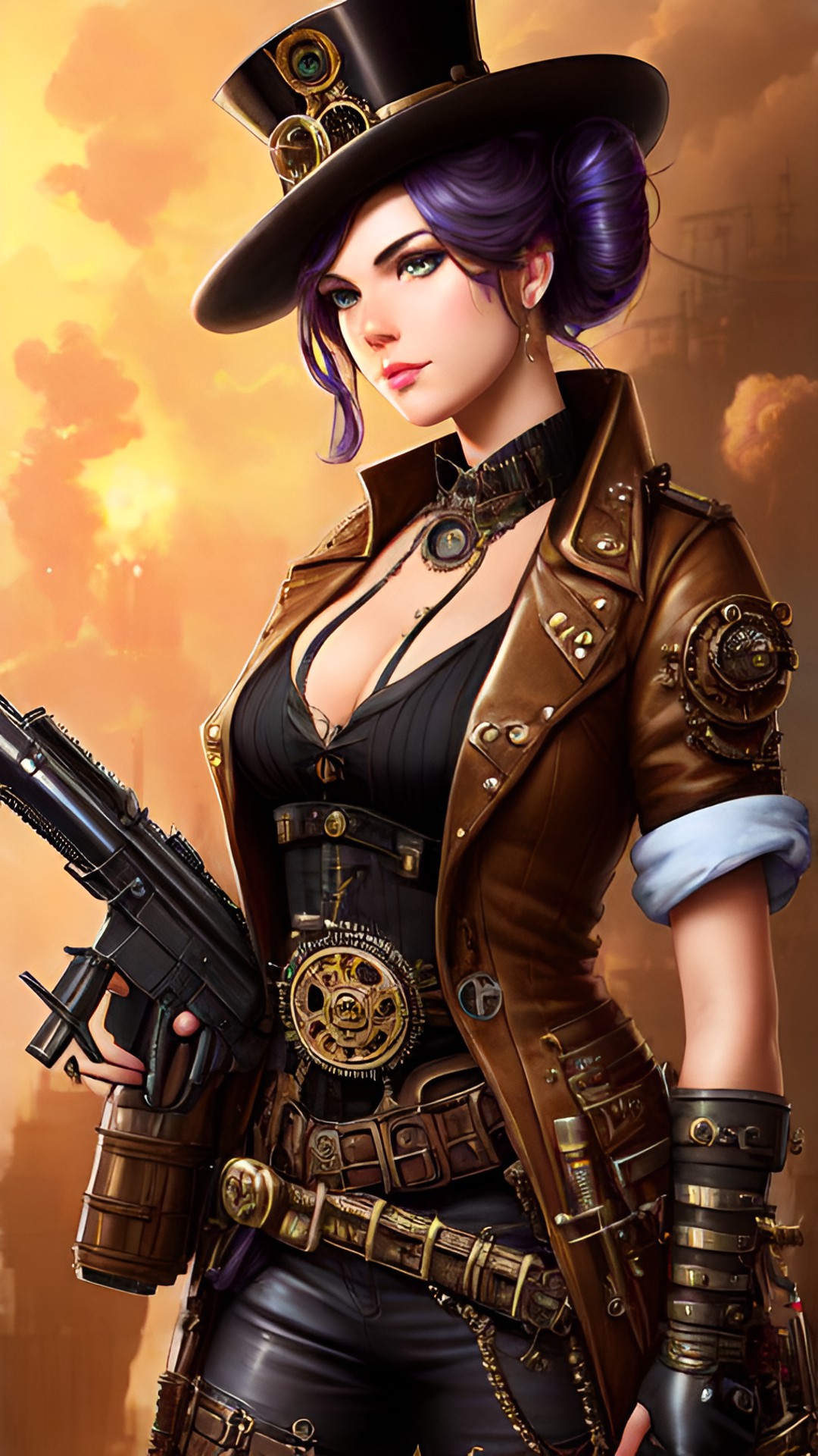 a steampunk gunner preview