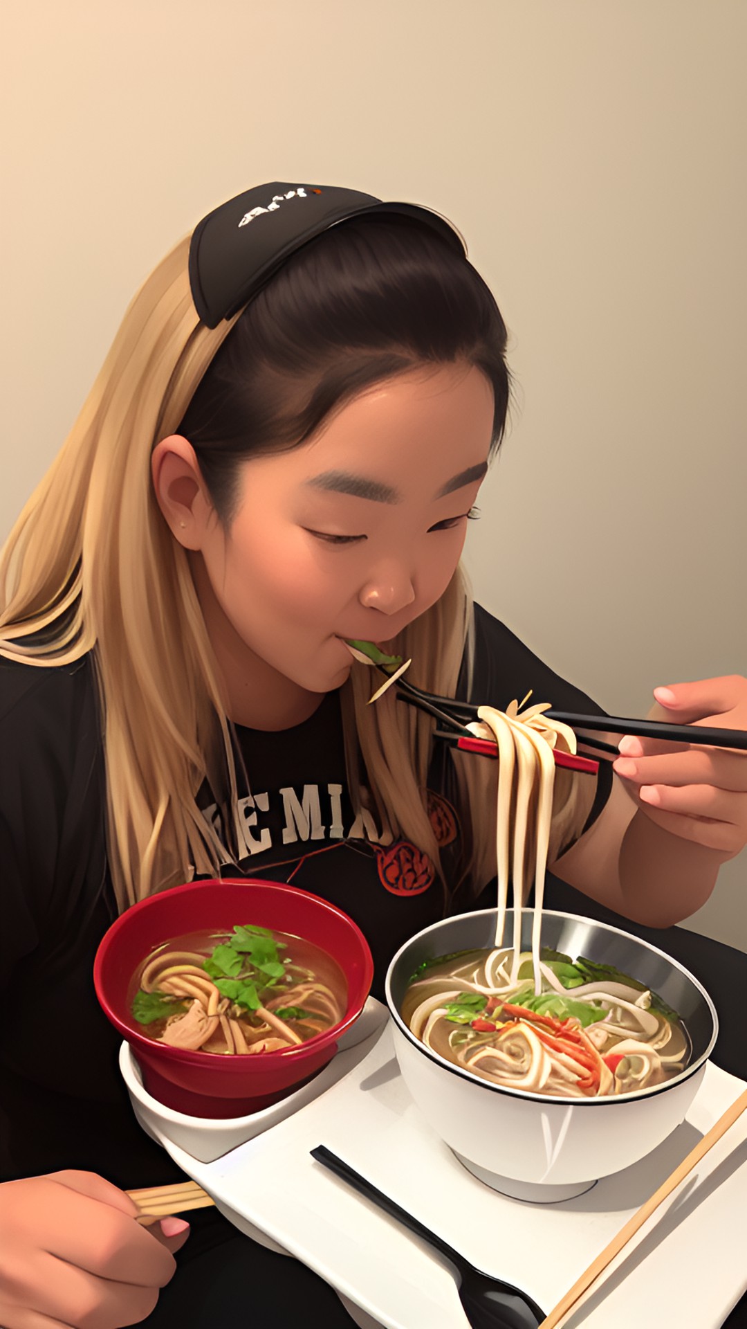 me eating some delicious pho on another level! preview