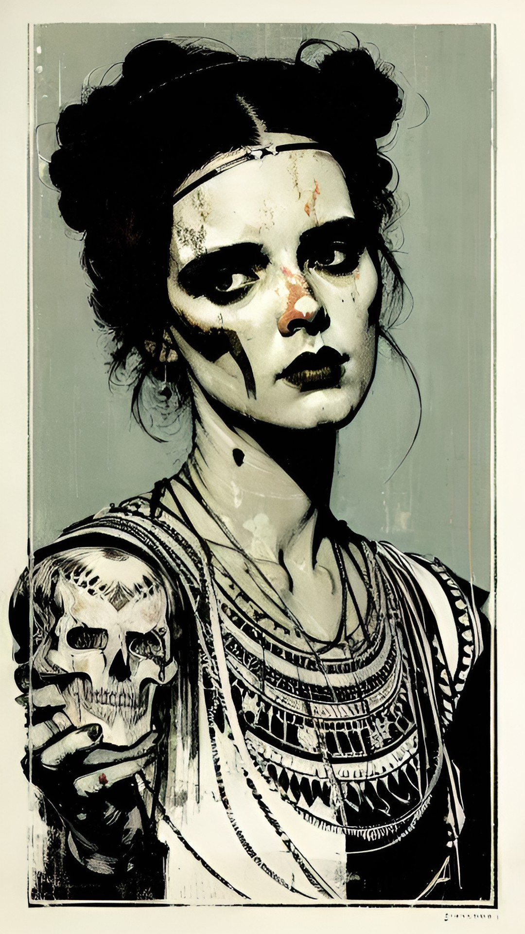 goddess of death with skull and egg schiele ernst de limpka preview