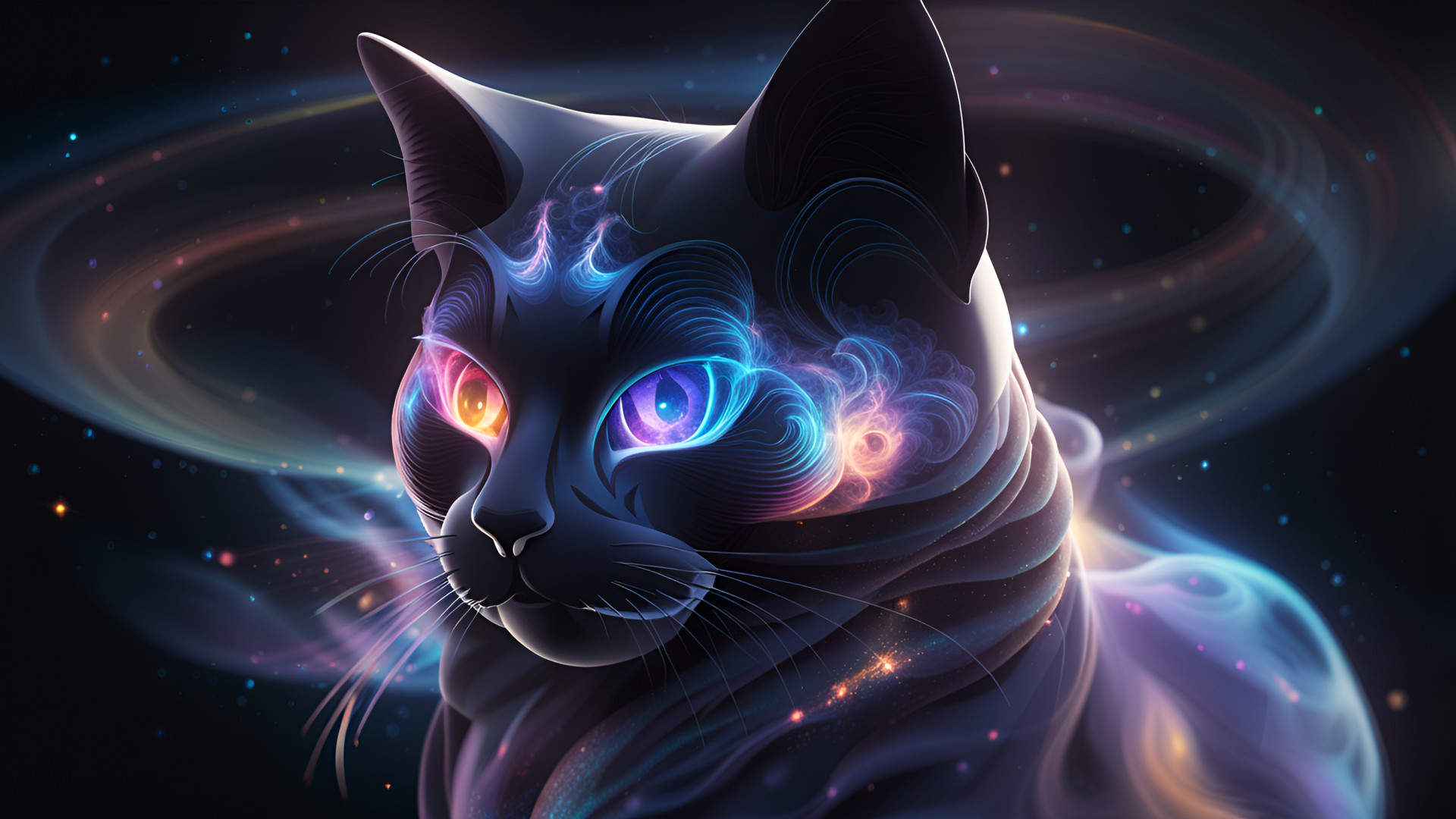 cat
galaxies, spirals, space, nebulae, stars, smoke, iridescent, intricate detail,octane render, preview