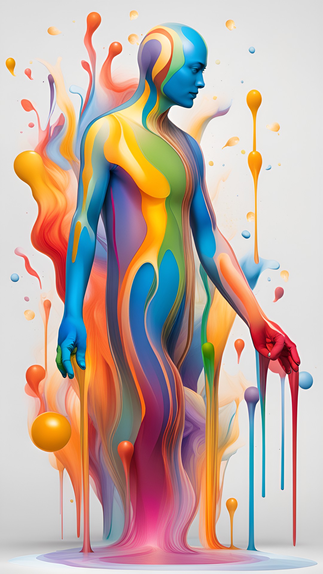 Humans - human figure with colorful liquids preview