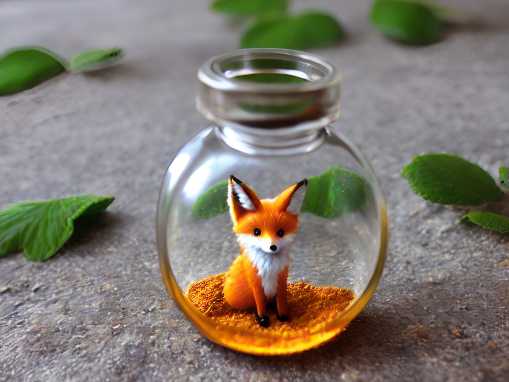 tiny fox in a bottle preview