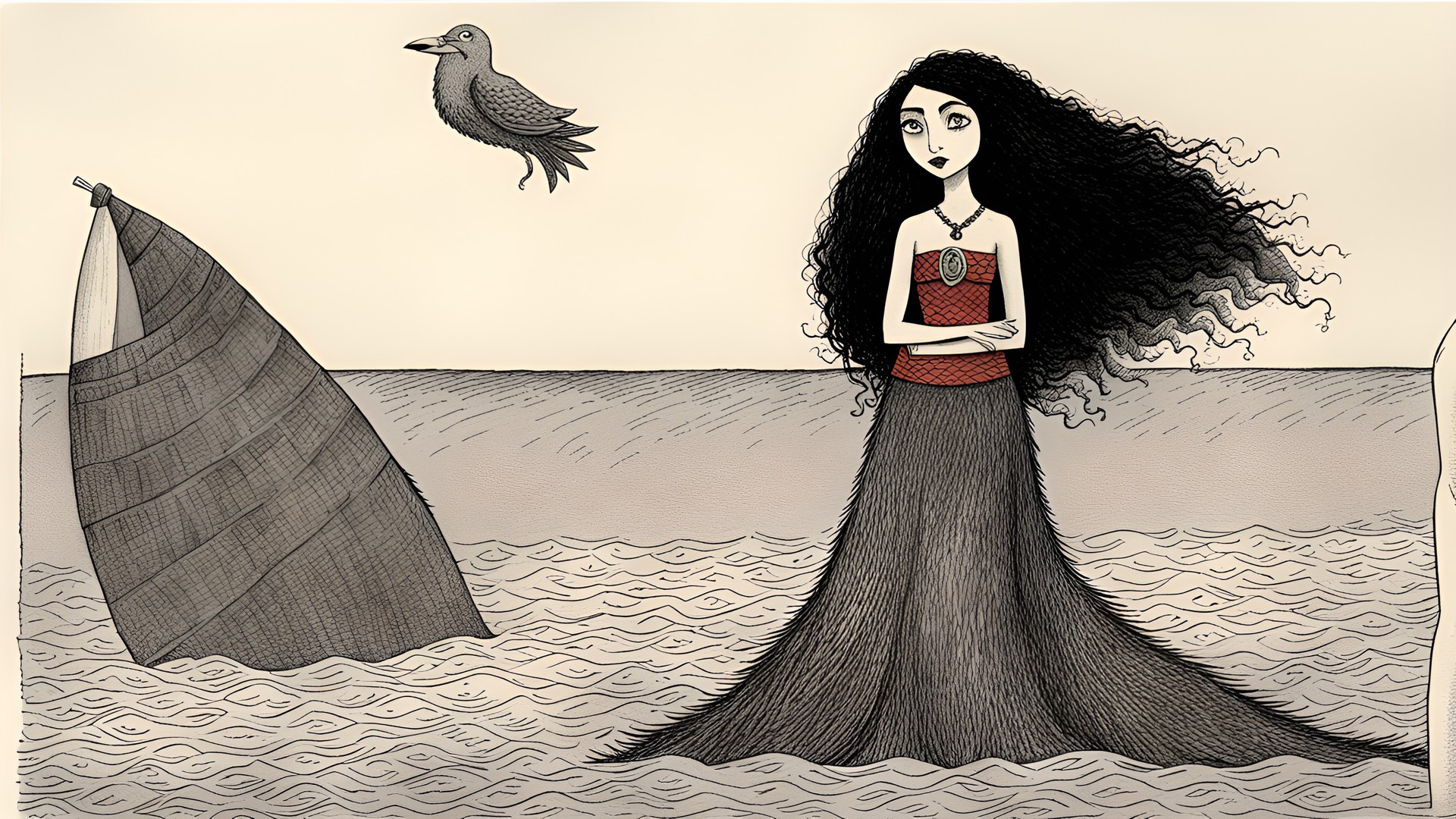 moana, edward gorey style preview