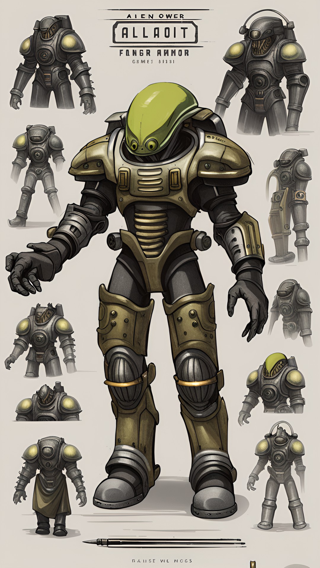 ZETAN power armor - alien power armor fallout game preview