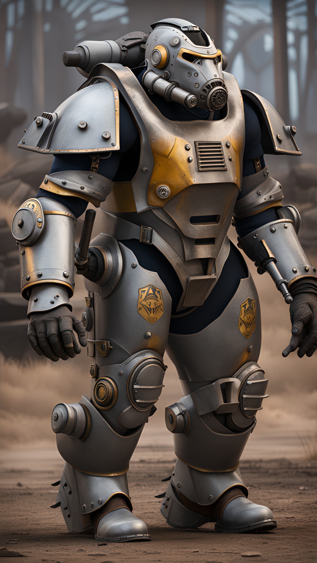 V-70 Ironclad - fallout style high-tech power armor preview