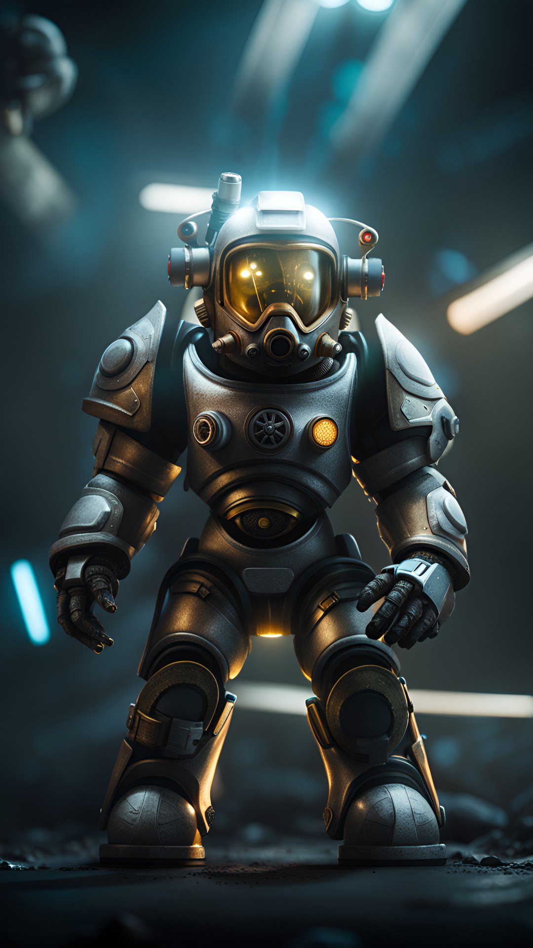 S-10 Spacewalker - fallout style space-suit power armor with a laser preview