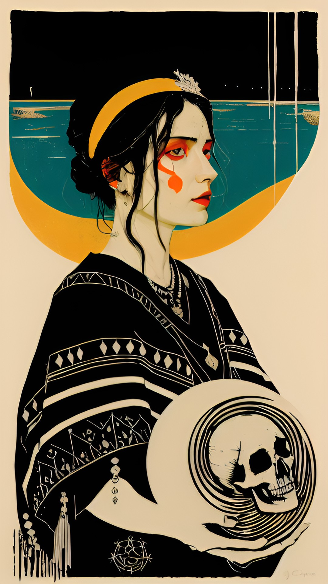 goddess of death with skull and egg schiele ernst de limpka preview