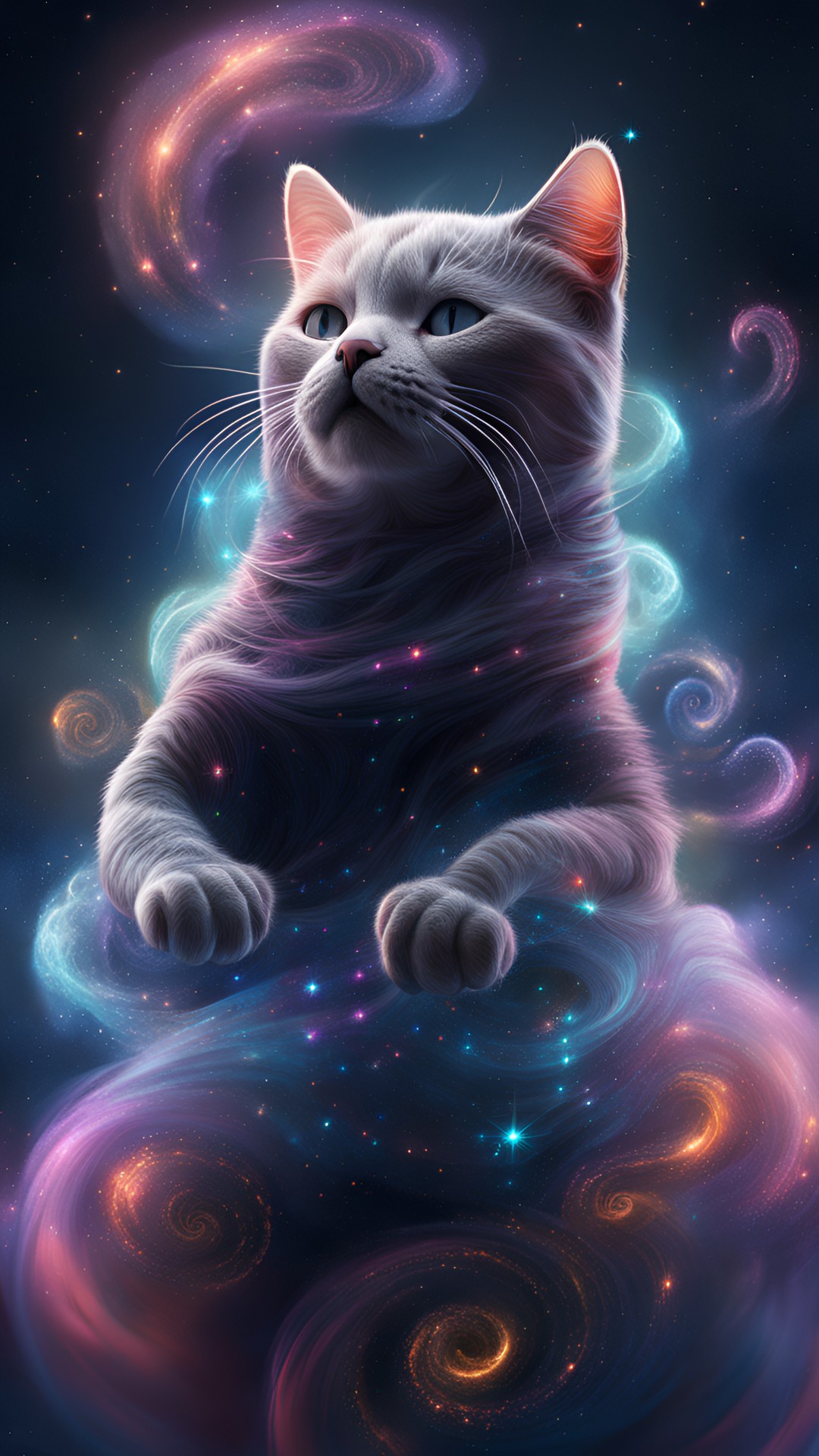 cat
galaxies, spirals, space, nebulae, stars, smoke, iridescent, intricate detail,octane render, preview