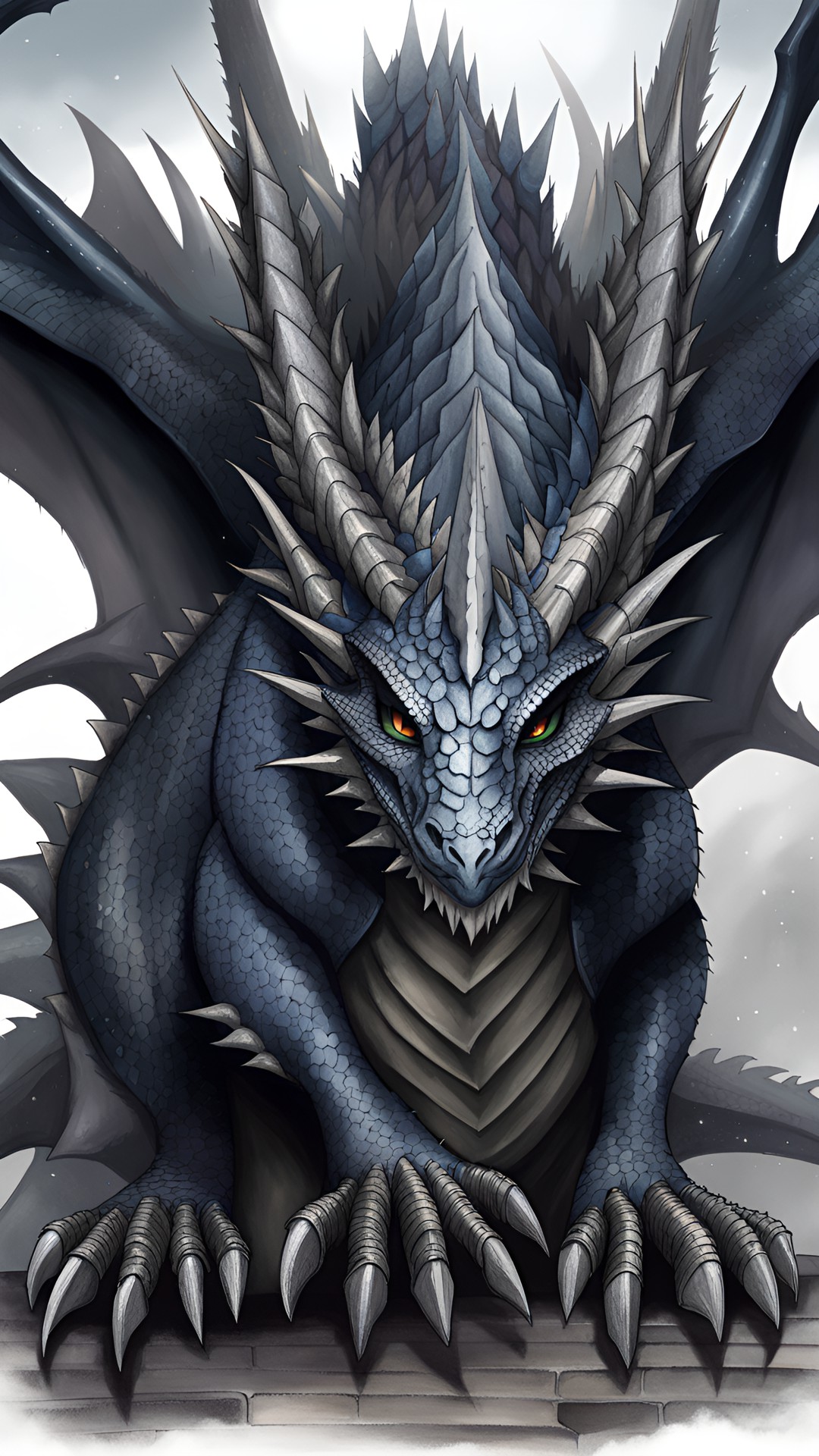 drak dragon, no wings, spikes preview