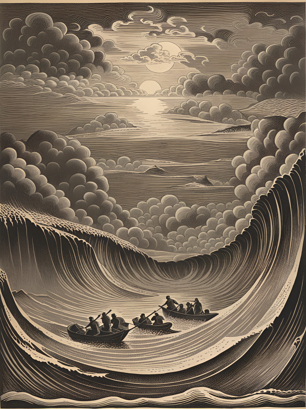 wood engraving, the great deluge preview