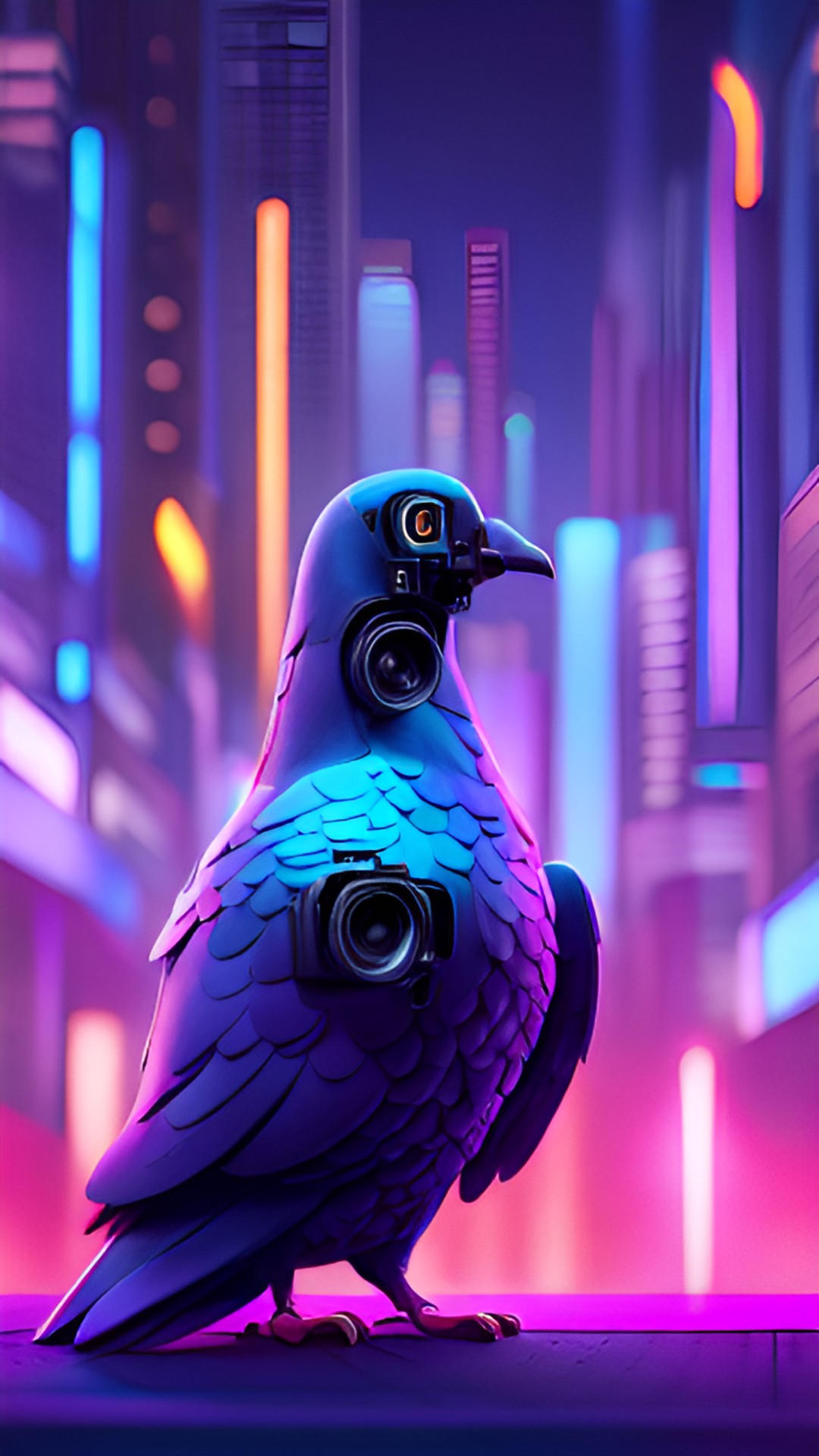 pigeon in neon city preview