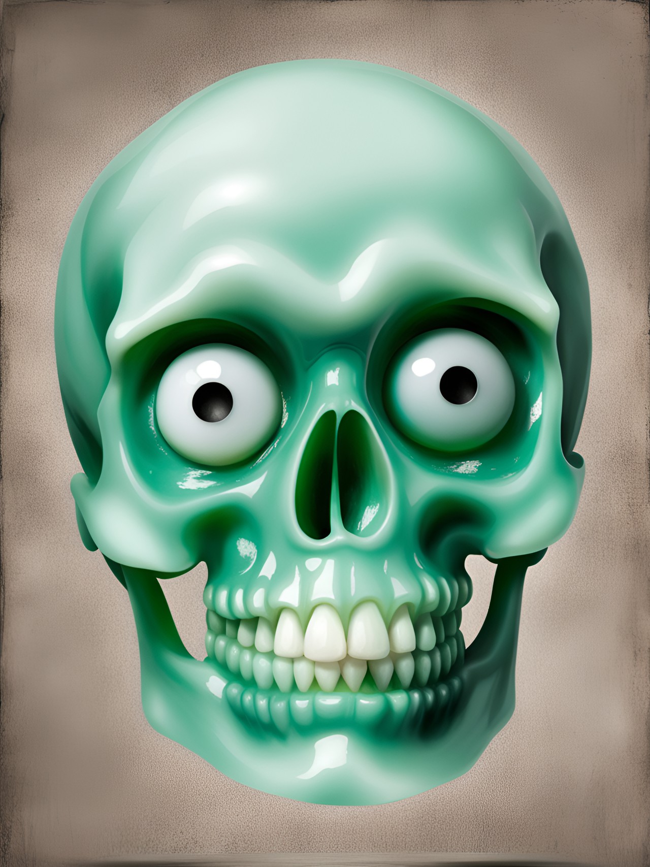 Peepers - skull with jade false eyeball preview