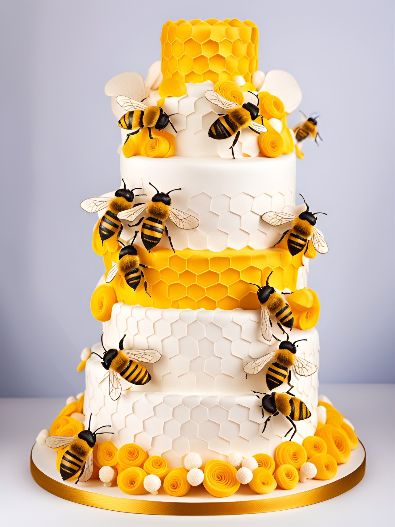 wedding cake.  bees and honeycombs preview