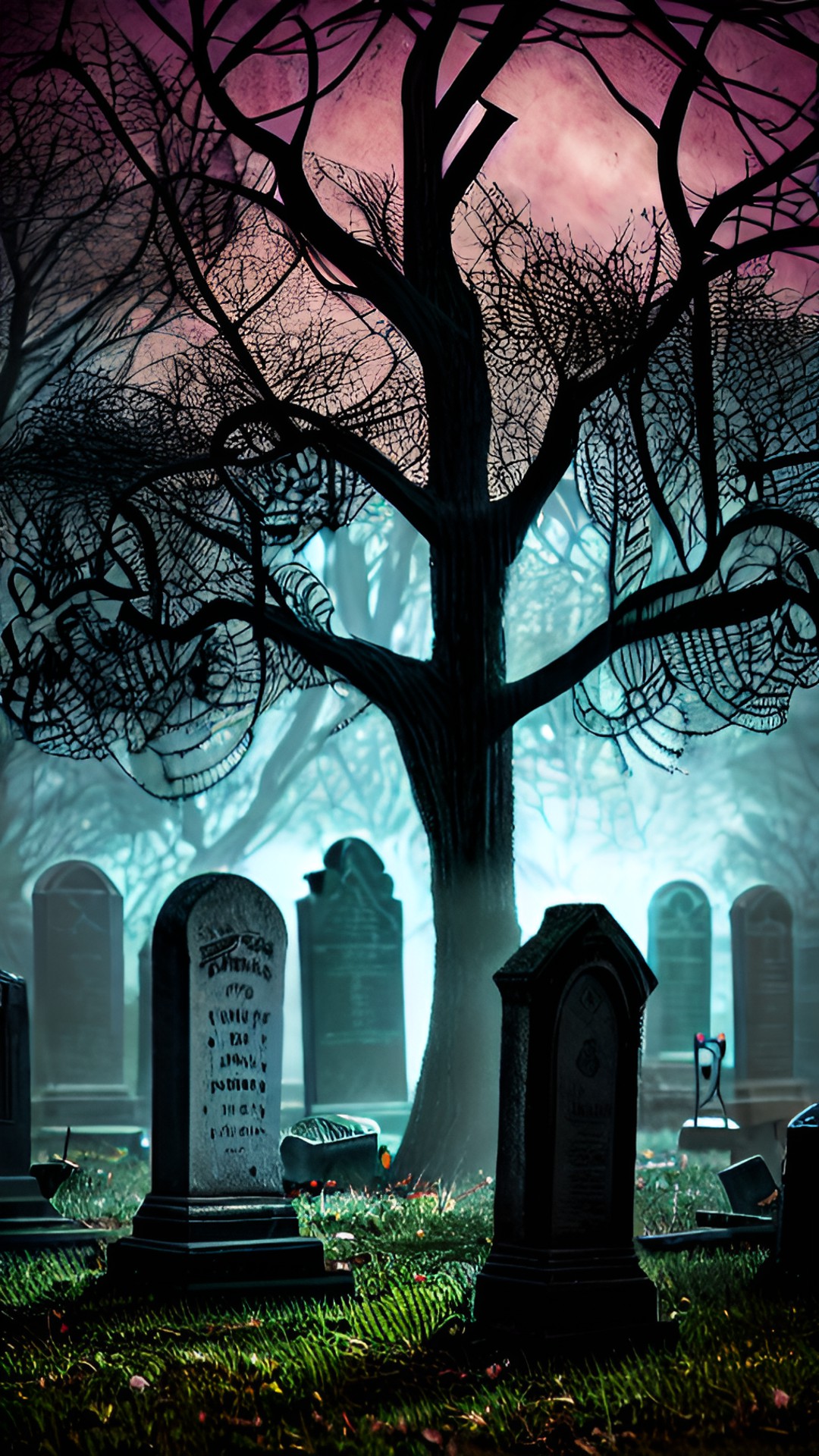 densely web infested graveyard, night by lovecraft preview