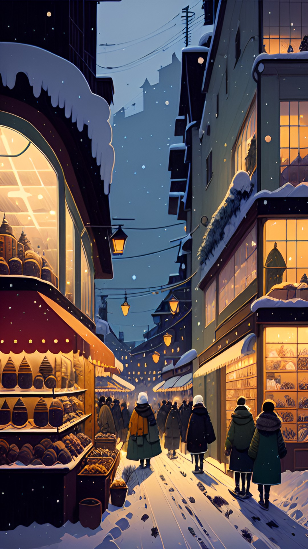 winter evening shopping preview