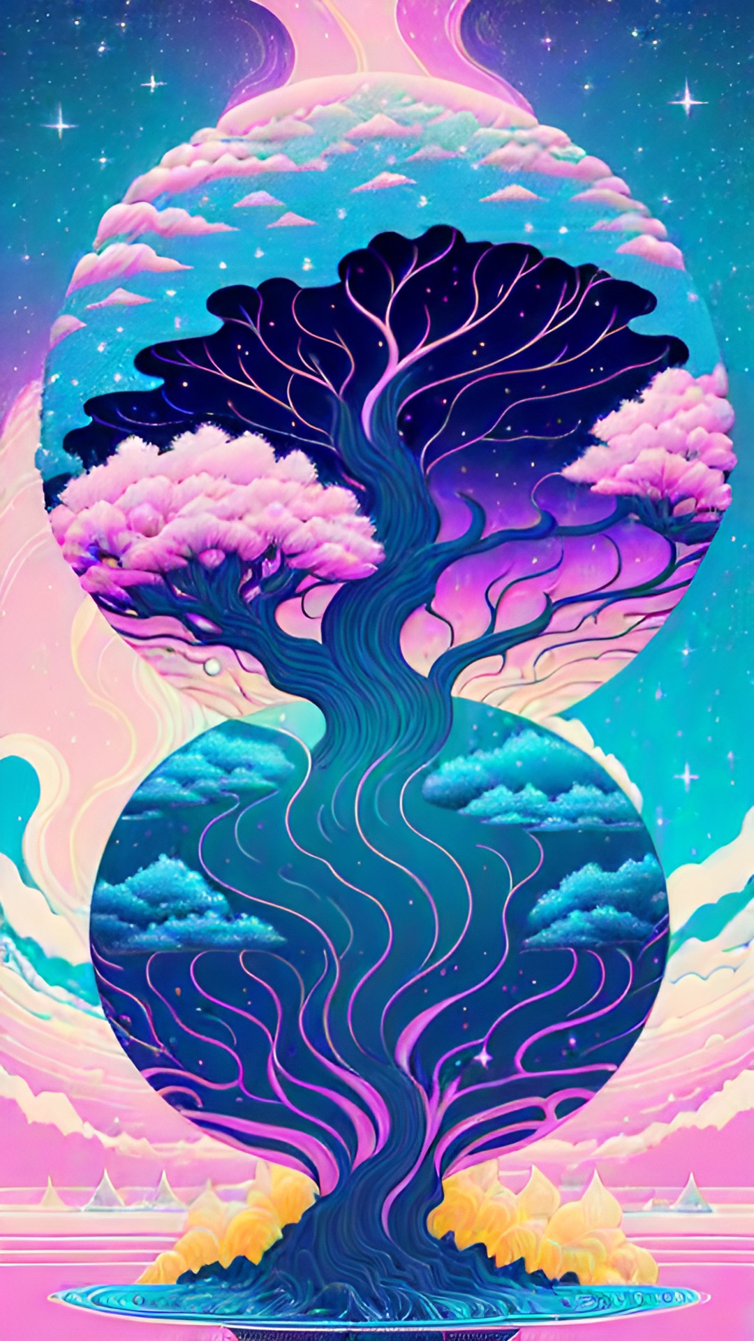 Tree of Life - fire and water planet tree preview