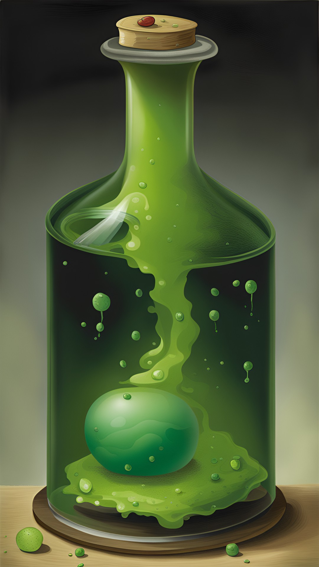 Potion - vial with slime oozing out, by ferdinand knab, by martha diamond preview