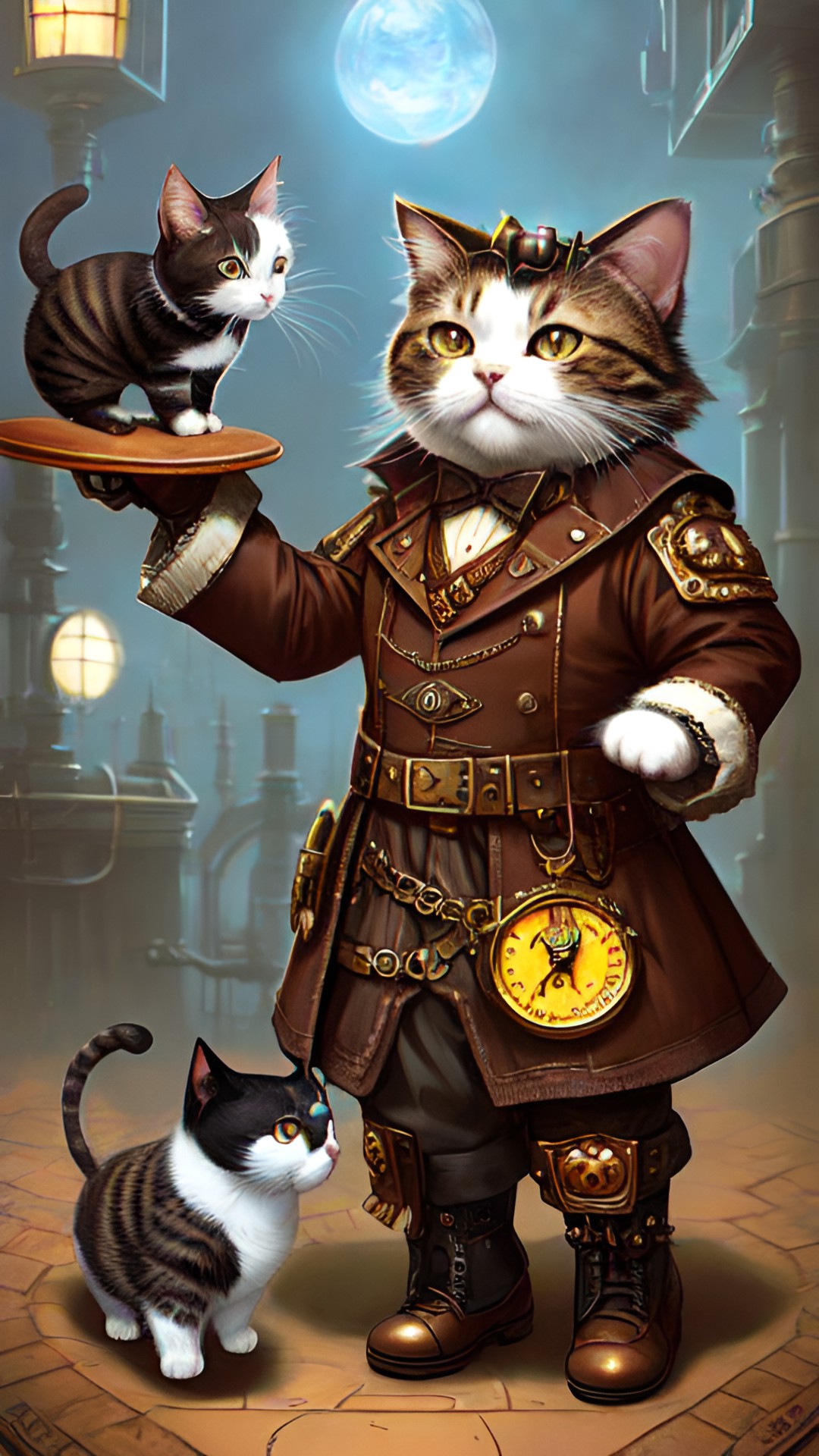 dwarf playing cards with a cat preview