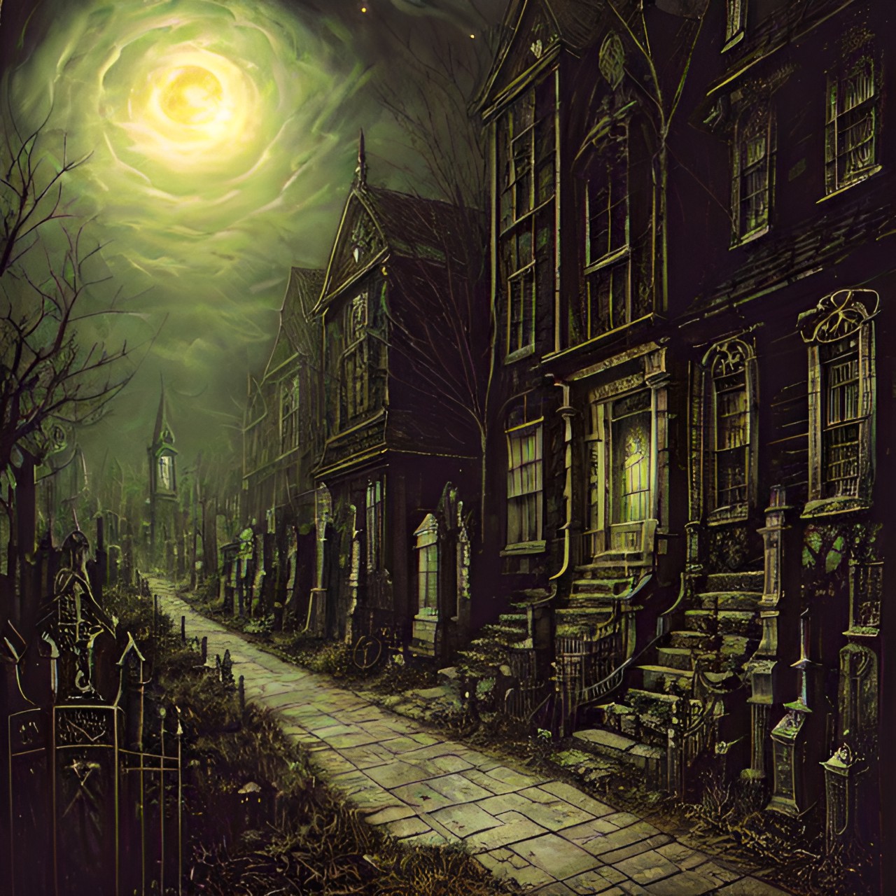 Graveyard blvd. - densely web infested graveyard, night by lovecraft preview