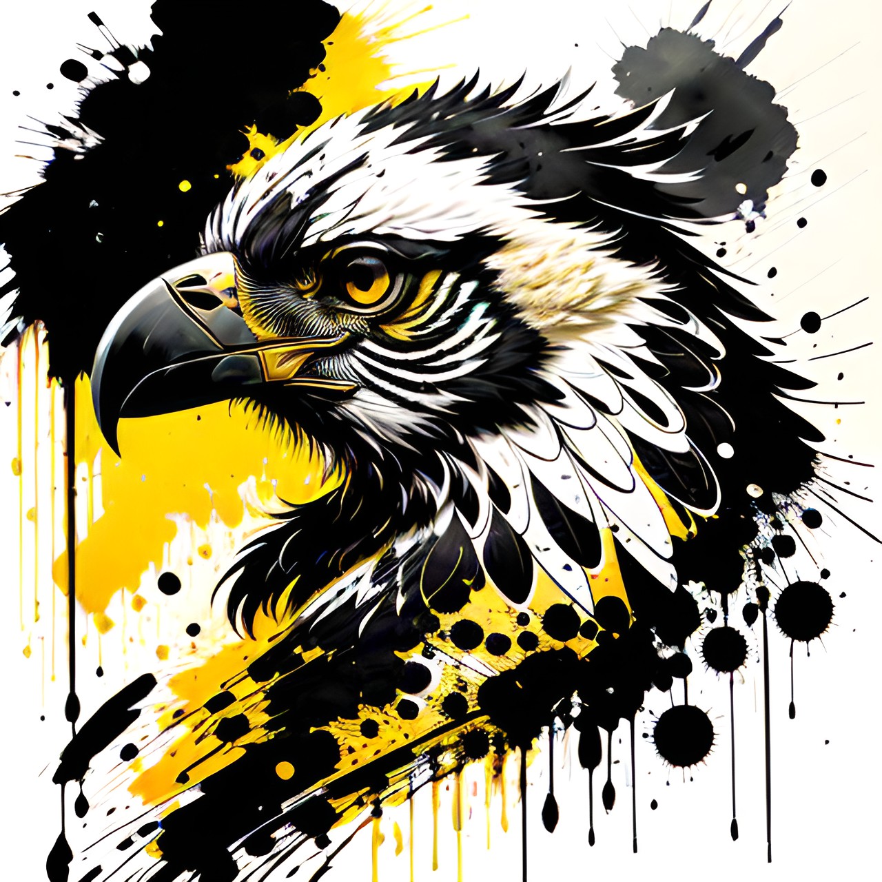 Eagle - drip art neon philippine eagle golden eye preview