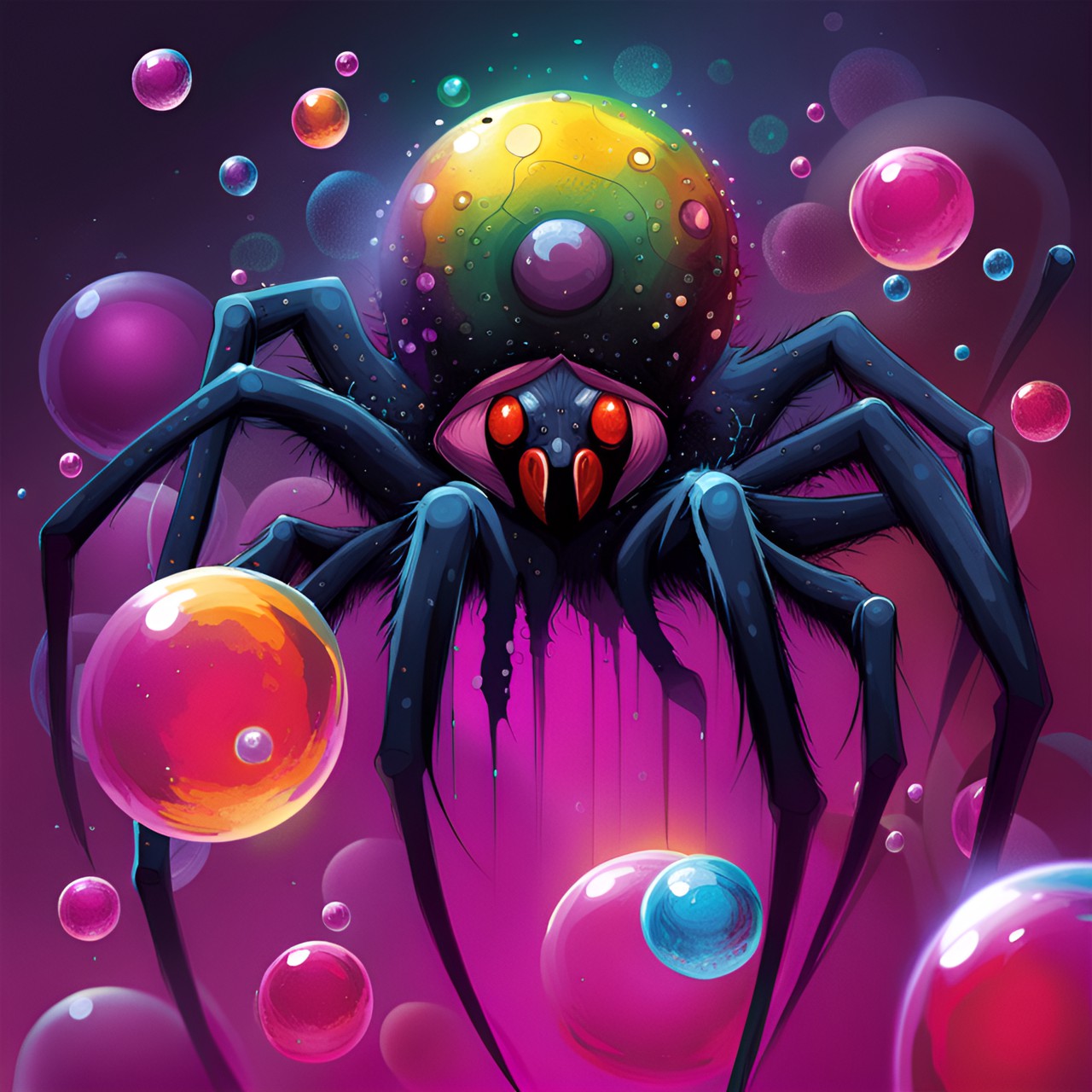 killer spider with bubbles preview