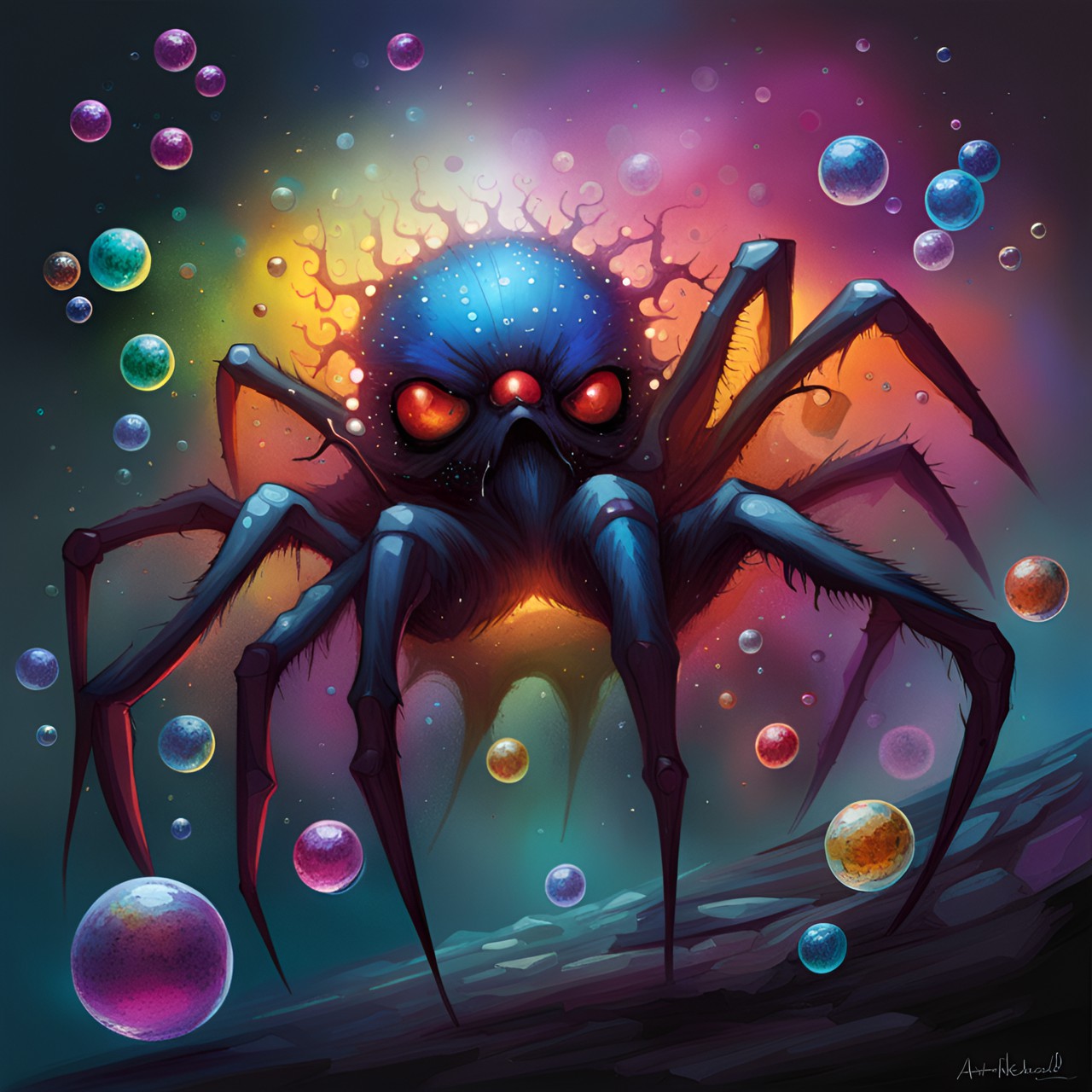 spider - killer spider with bubbles preview