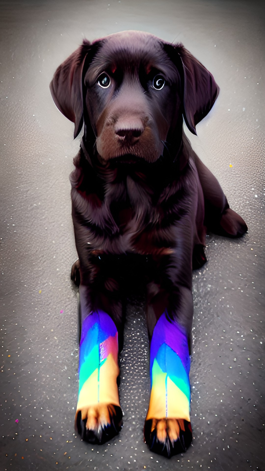 Idk - cute rainbow chocolate lab dog preview