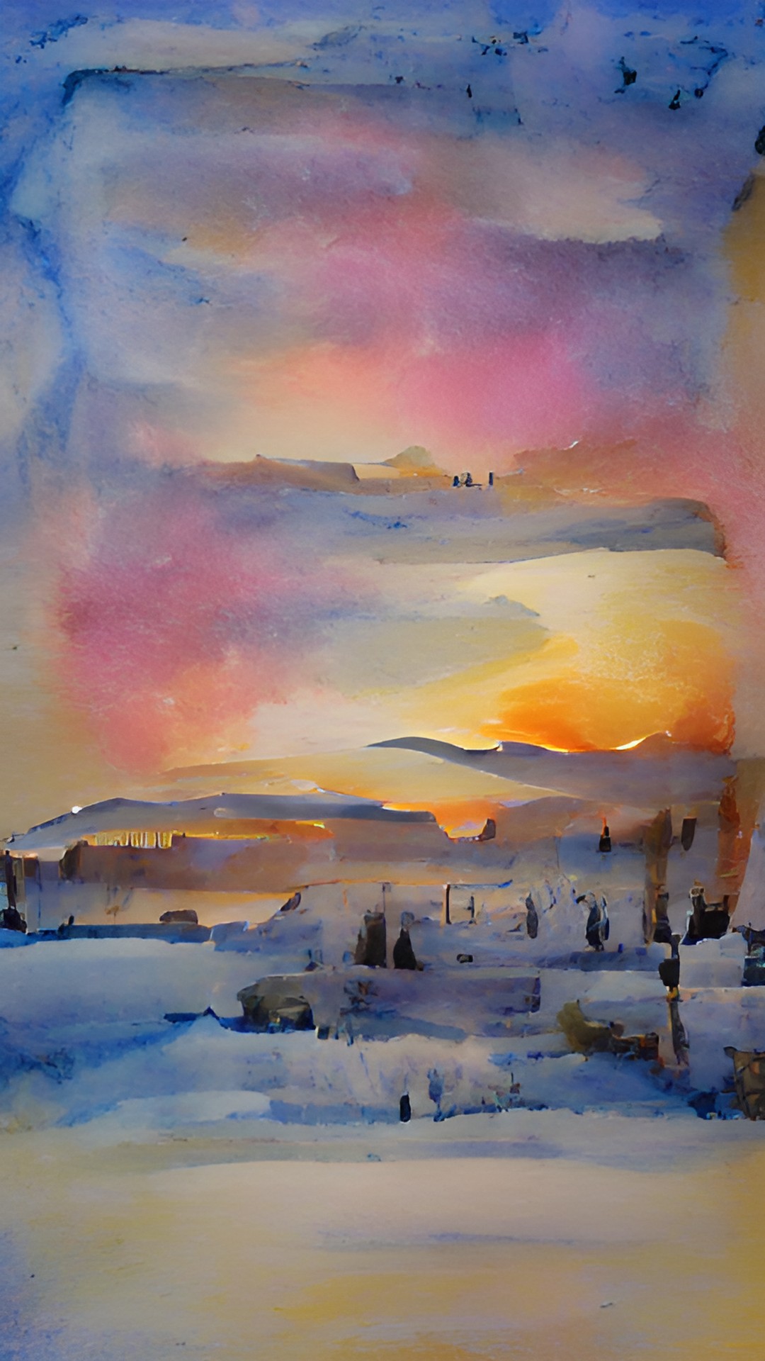 pale winter sunset preview