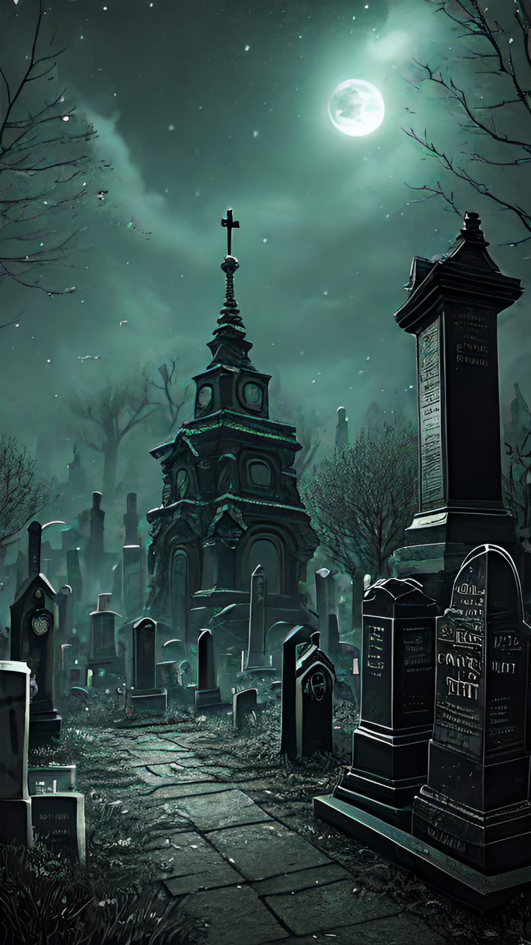 densely web infested graveyard, night by lovecraft preview