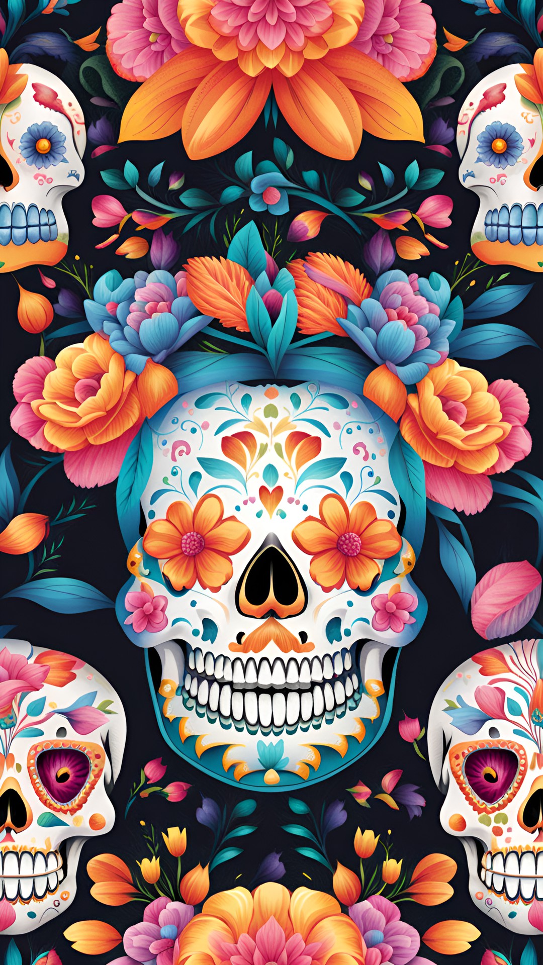 sugar skull floral preview