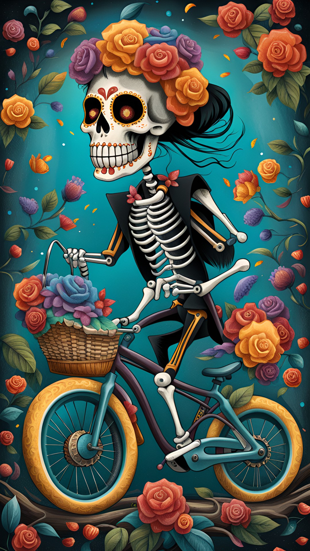 sugar skull bicycle skeleton ride preview