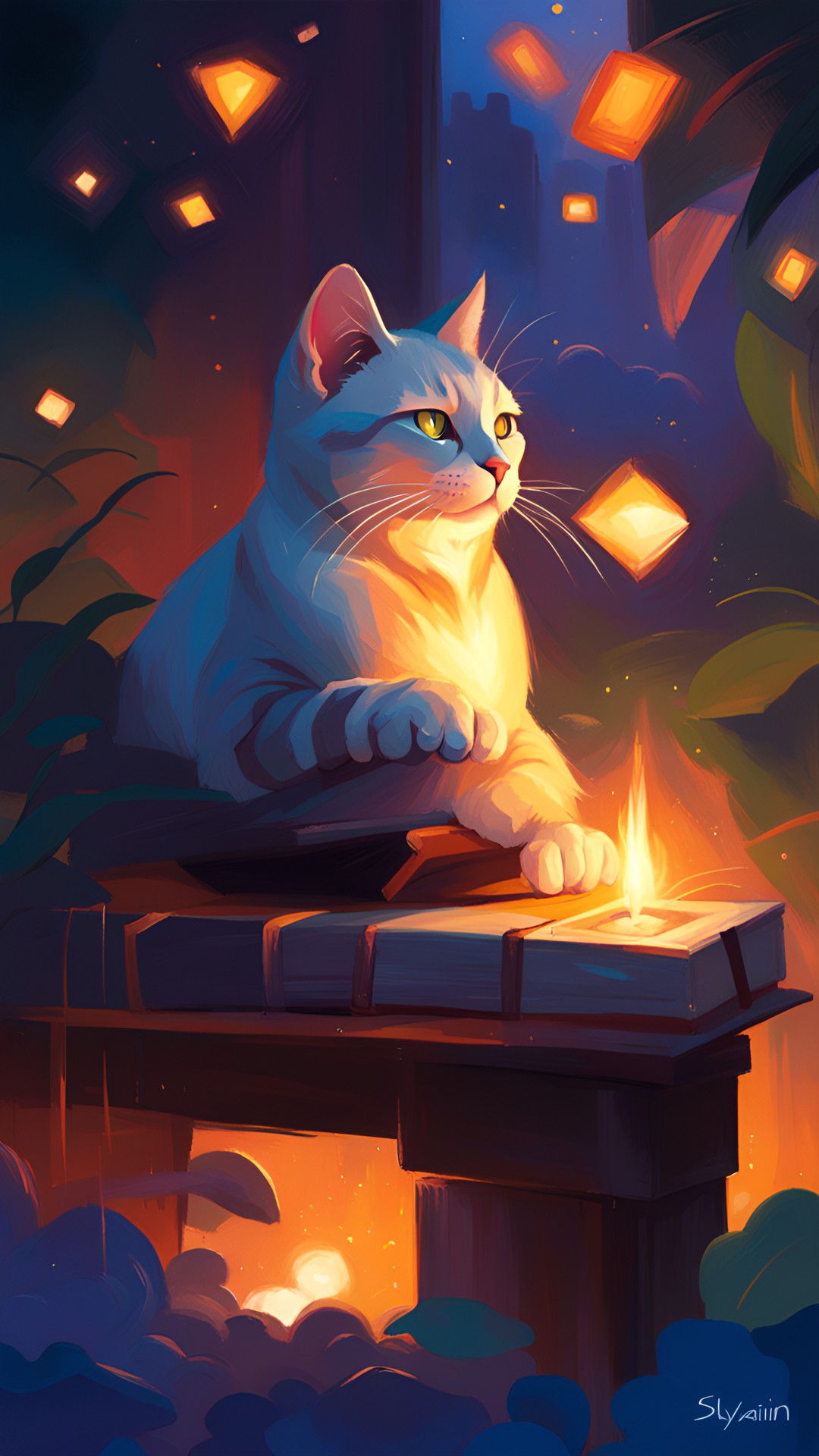 In the candlelight - cat preview