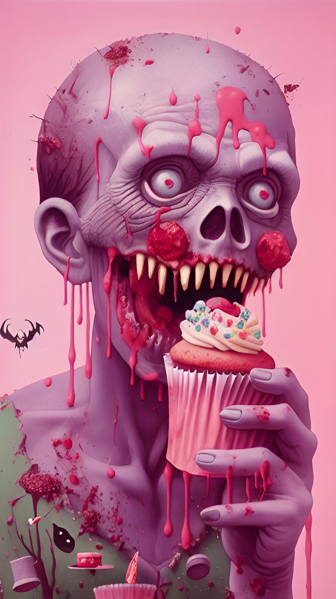 Francine - zombie eating a cupcake preview