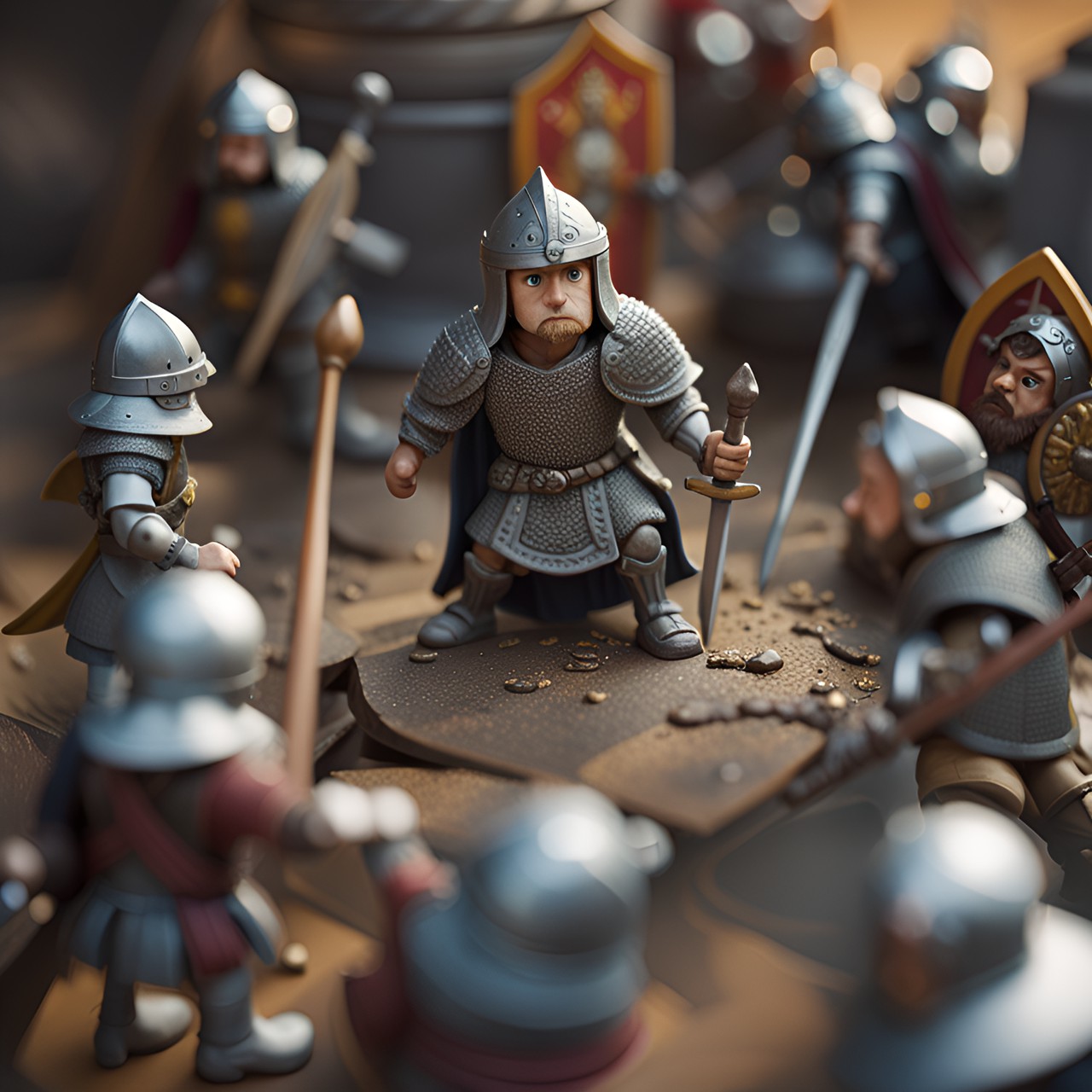 medieval battle, high detail, intricate details, realistic damage preview