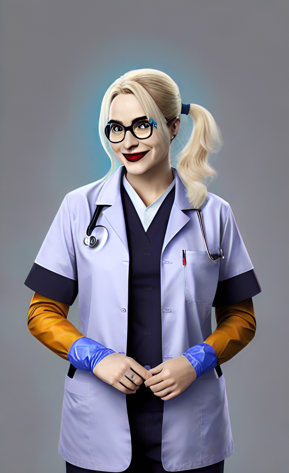 Dr. Harley Quinn - doctor harley quinn with surgical uniform and surgical gloves preview