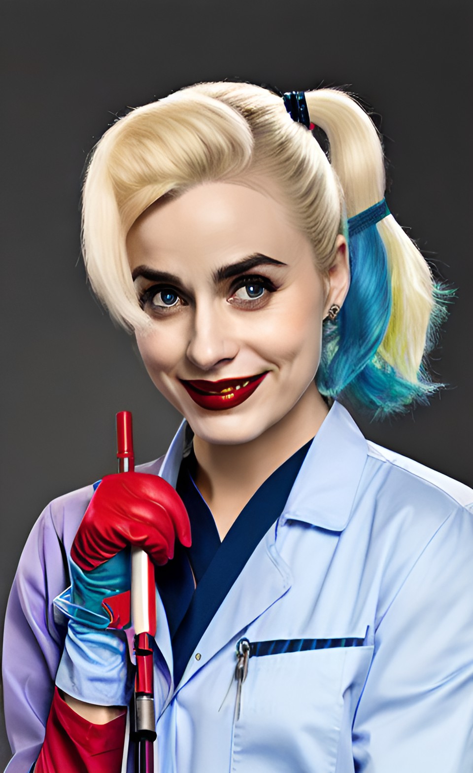 Dr. Harely Quinn 2 - doctor harley quinn with surgical uniform and surgical gloves preview