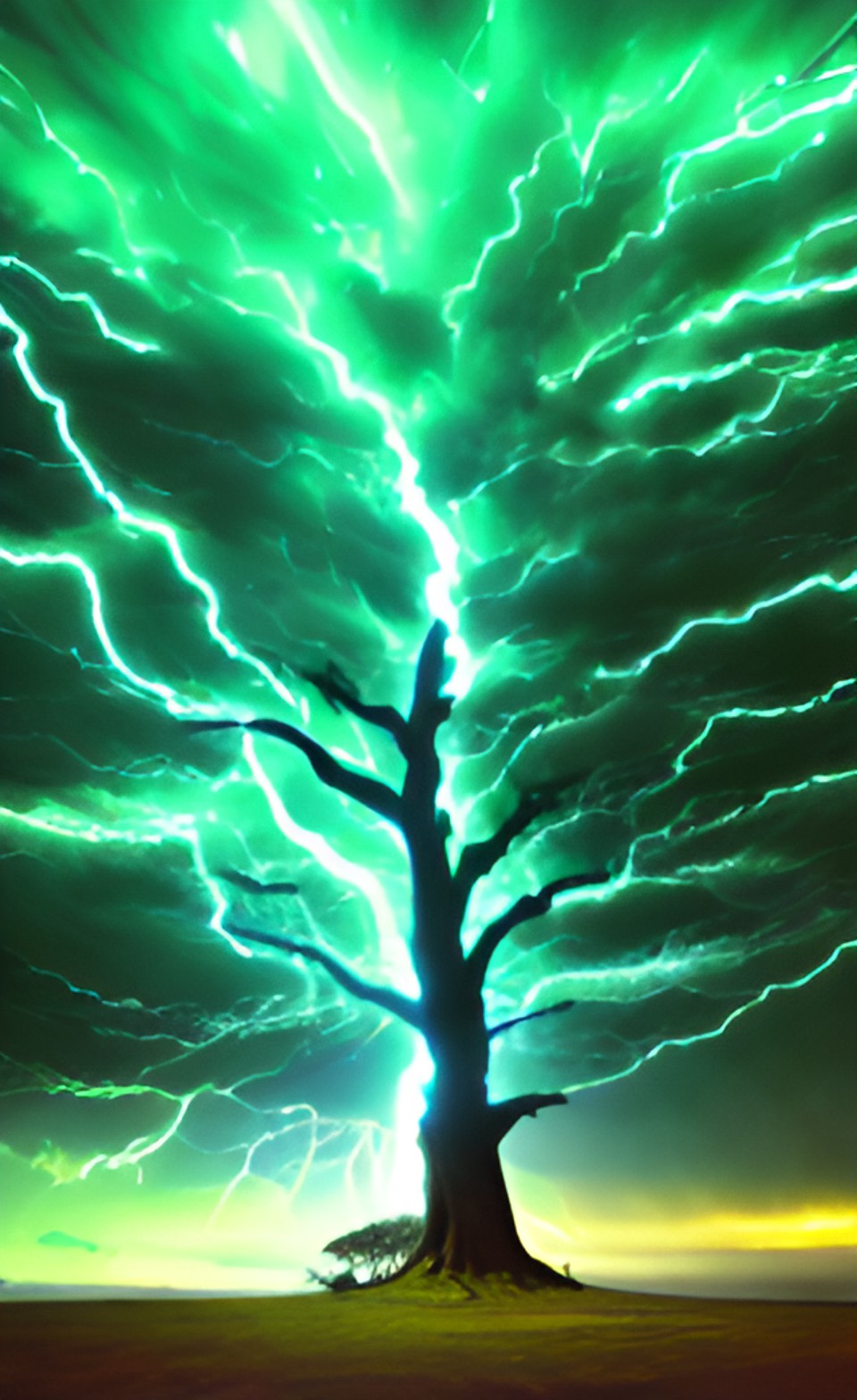 Green tree - lightning tree preview