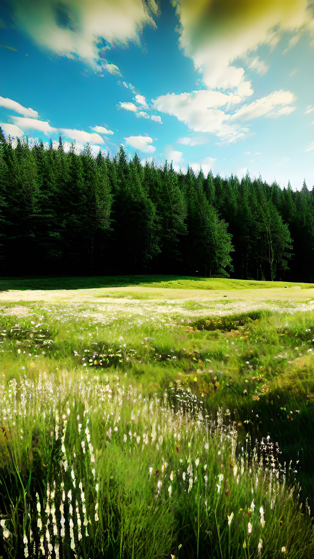 meadow covered with greenery preview