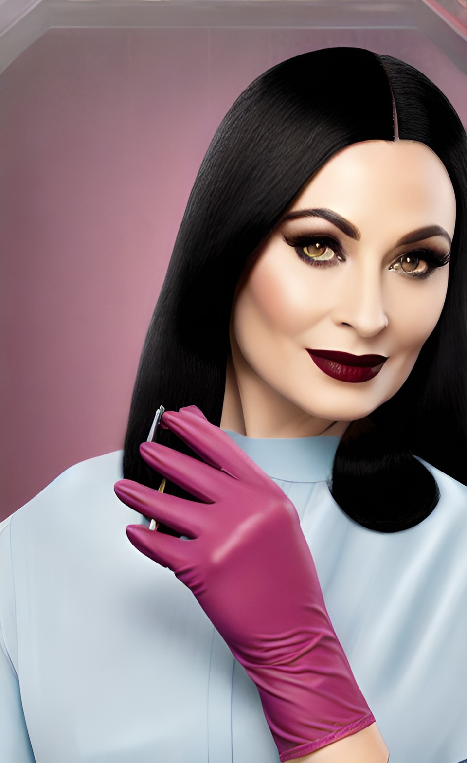 Morticia Addams Surgeon 3 - morticia addams surgeon with surgical gloves preview