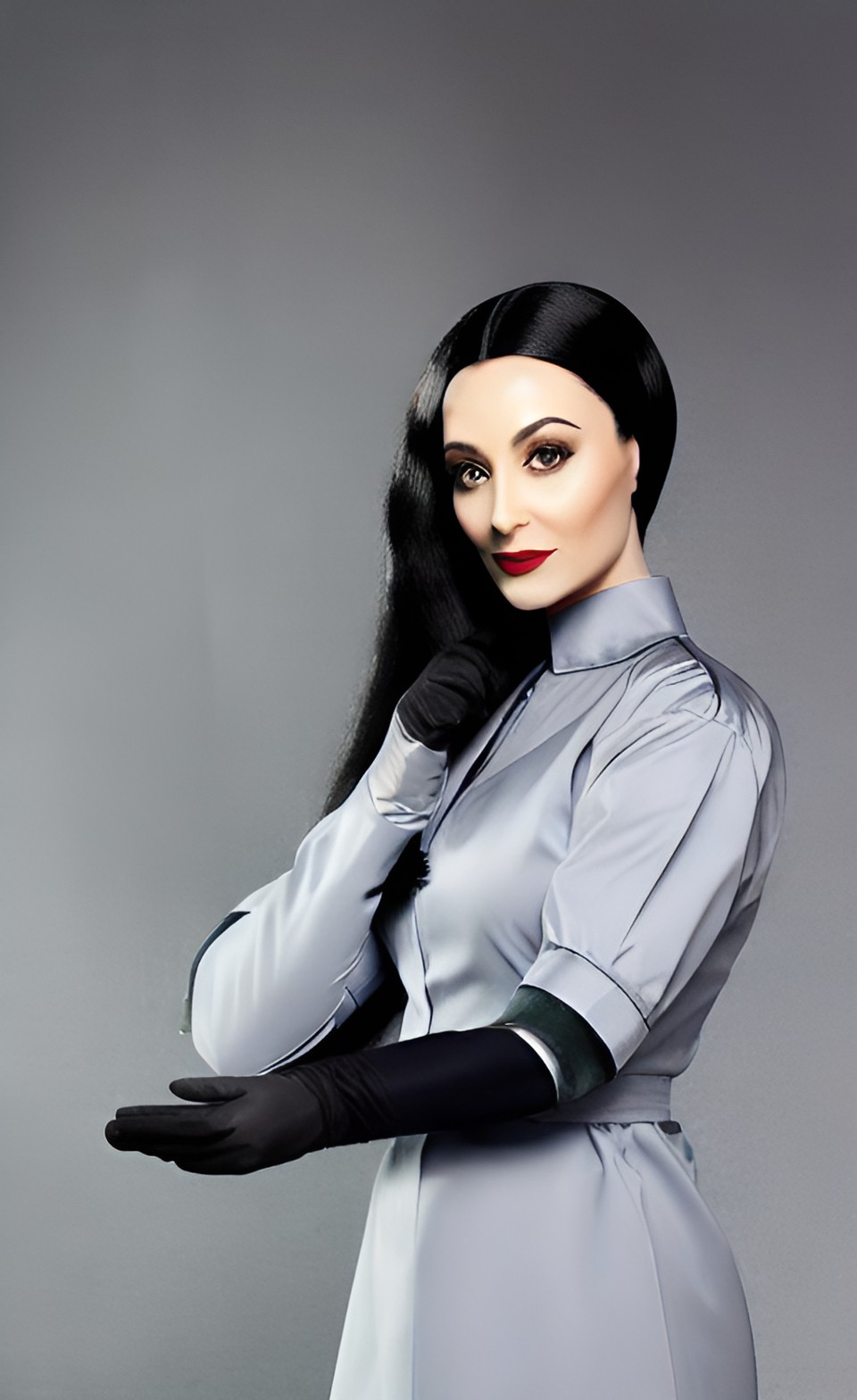 Morticia Addams Surgeon 4 - morticia addams surgeon with surgical gloves preview