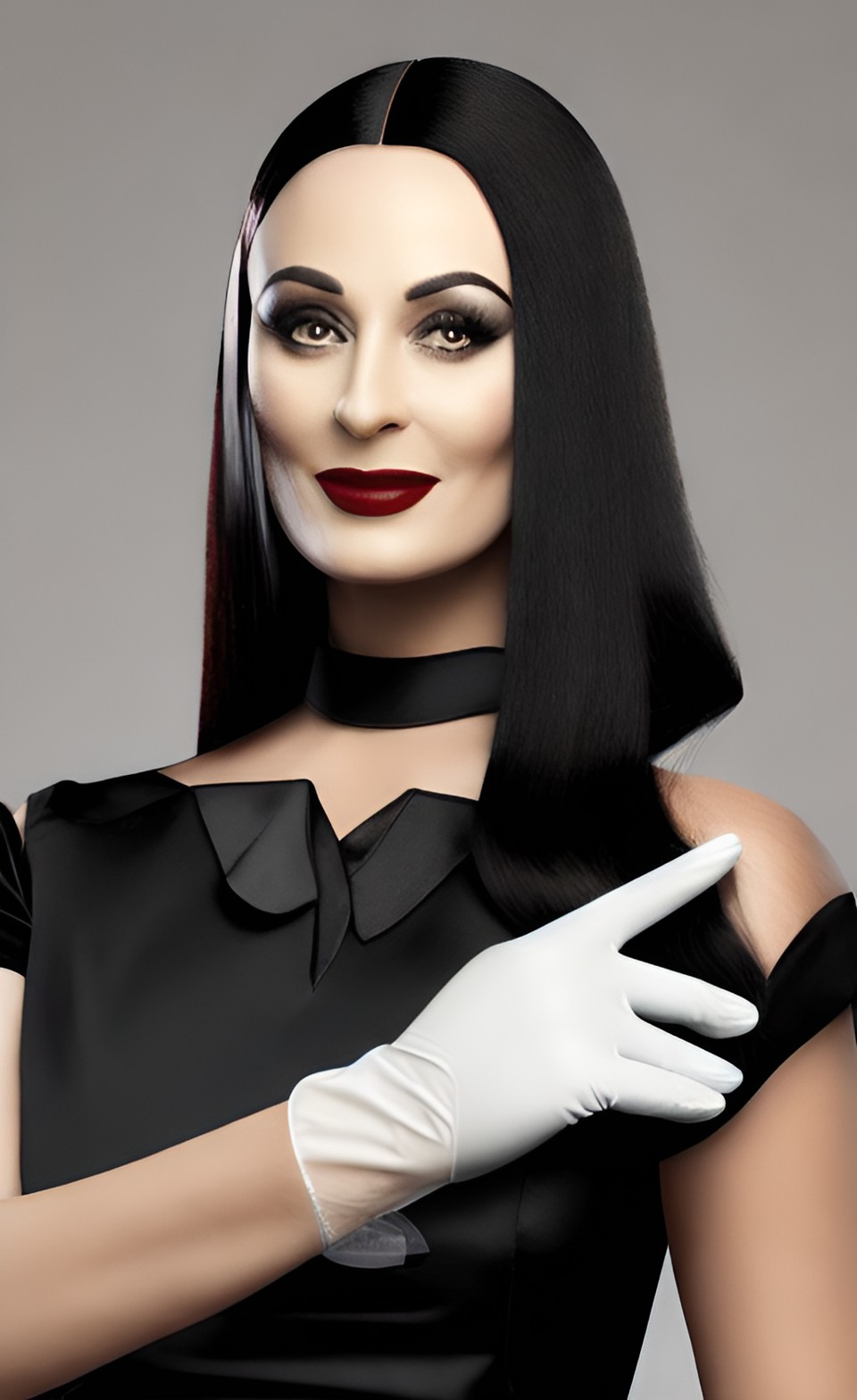 Morticia Addams Surgeon 5 - morticia addams surgeon with surgical gloves preview