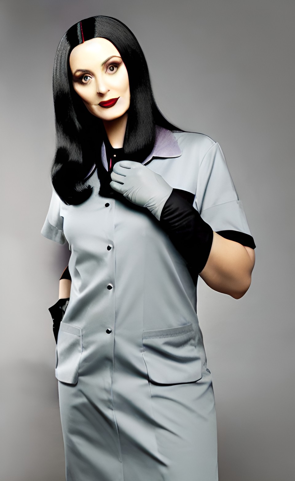 Morticia Addams Surgeon 6 - morticia addams surgeon with surgical gloves preview