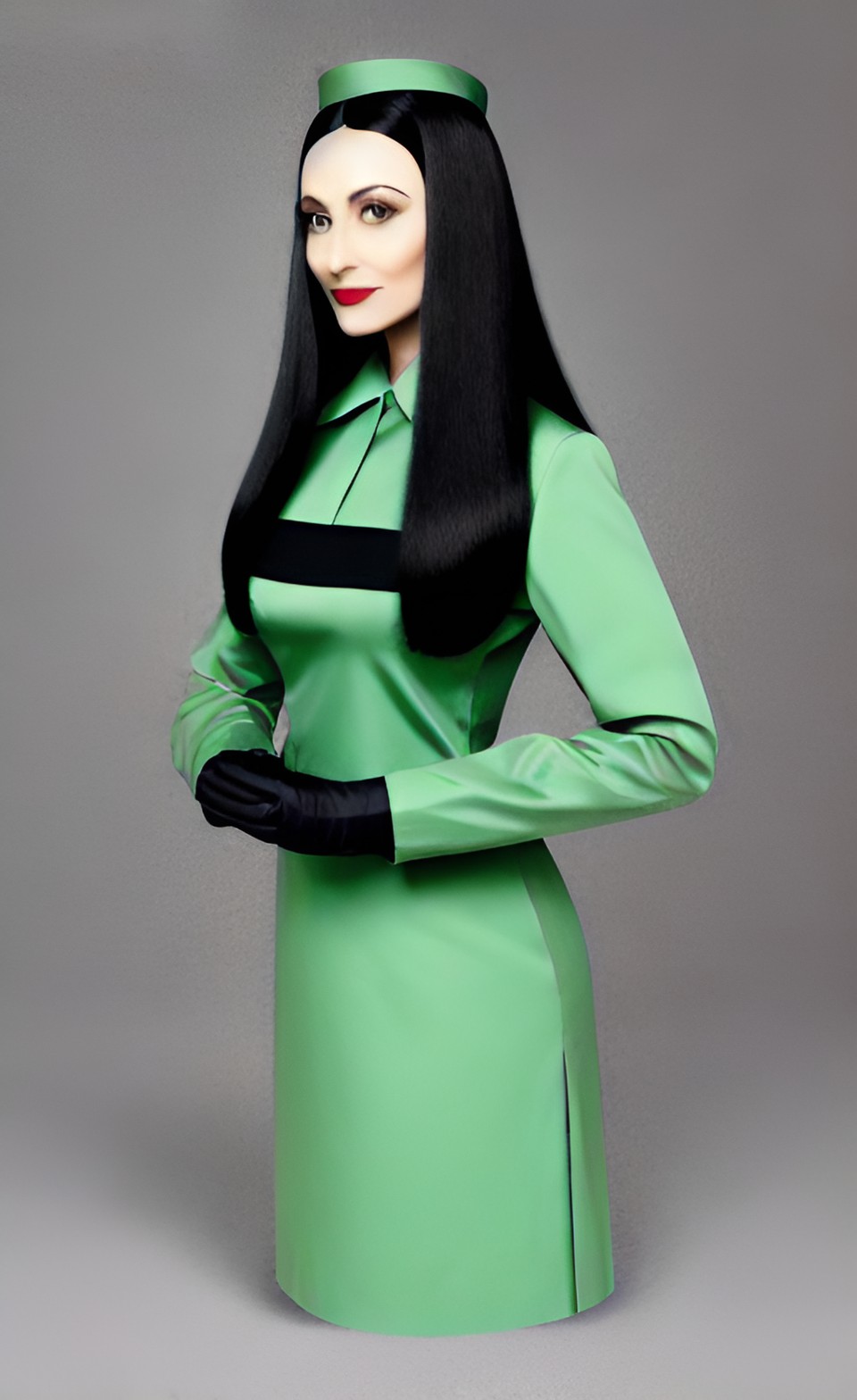 Morticia Addams Surgeon 7 - morticia addams surgeon with surgical gloves preview