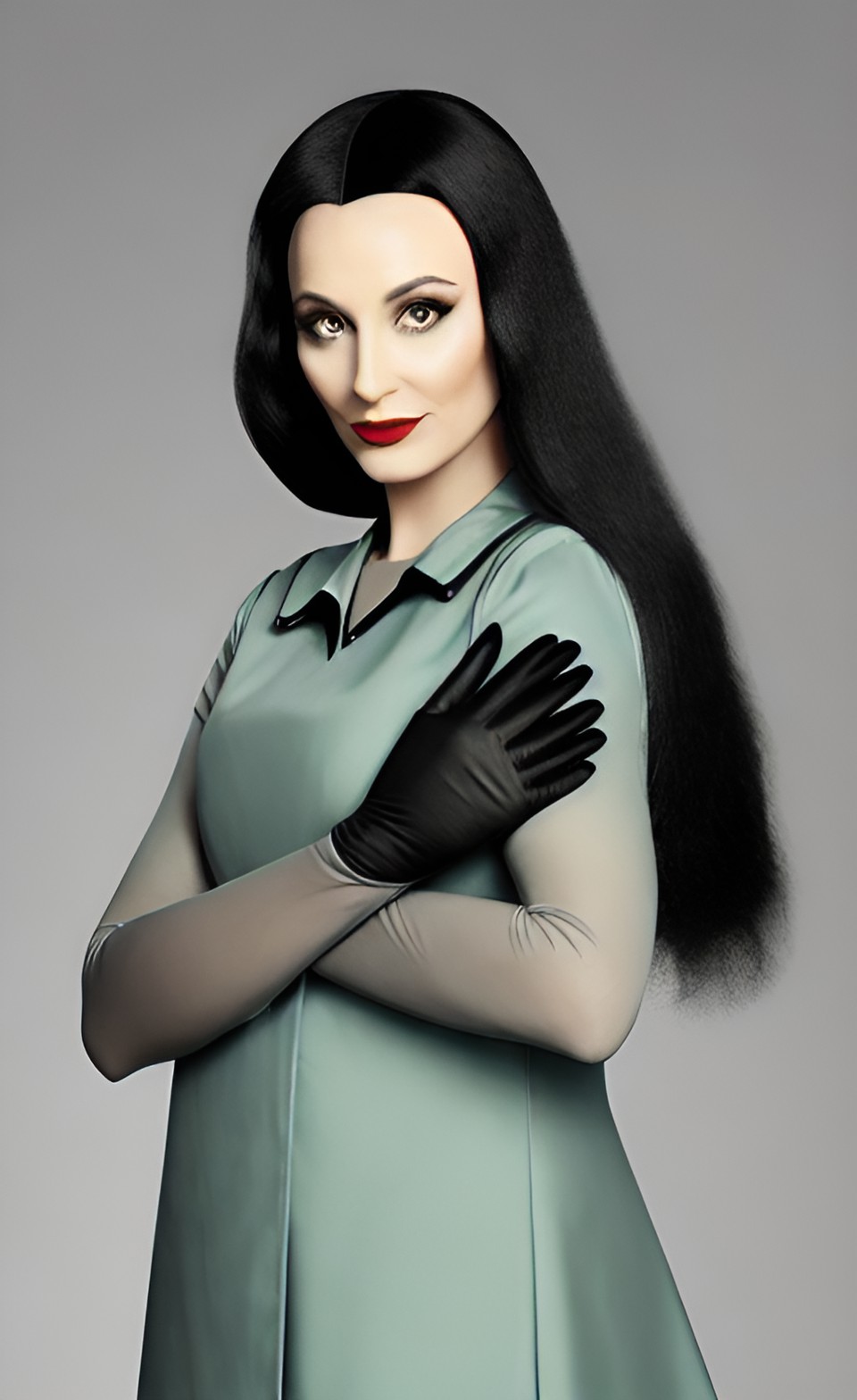 Morticia Addams Surgeon 10 - morticia addams surgeon with surgical gloves preview