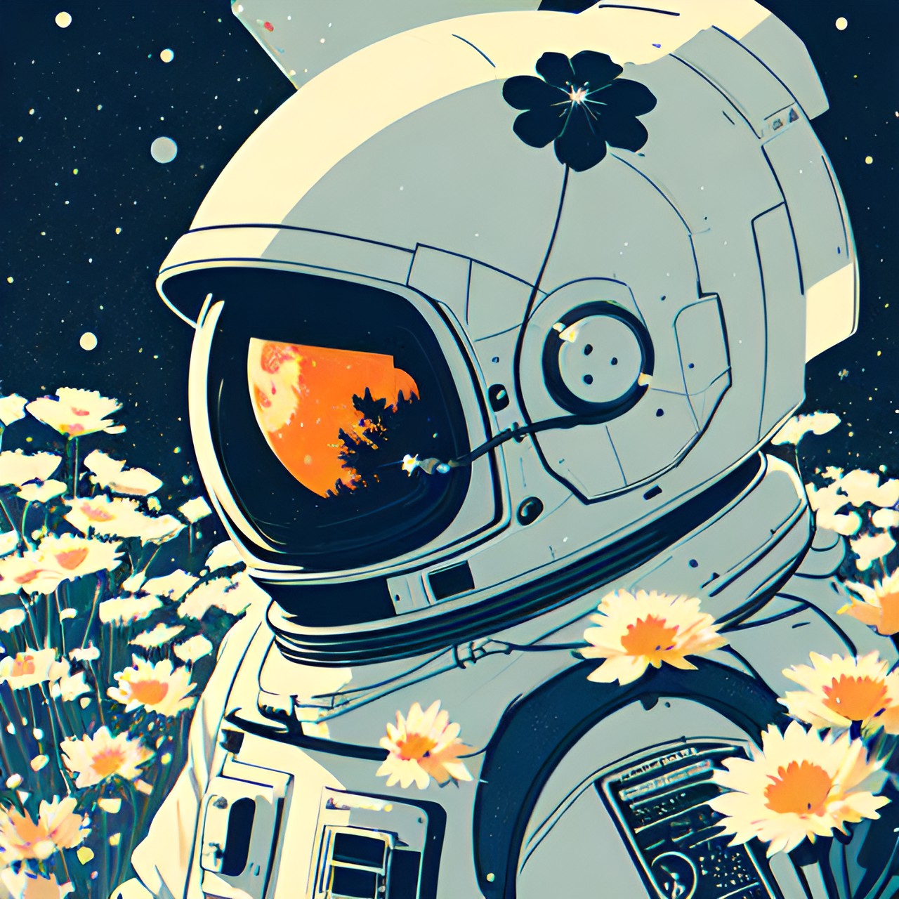 floral astronaut preview