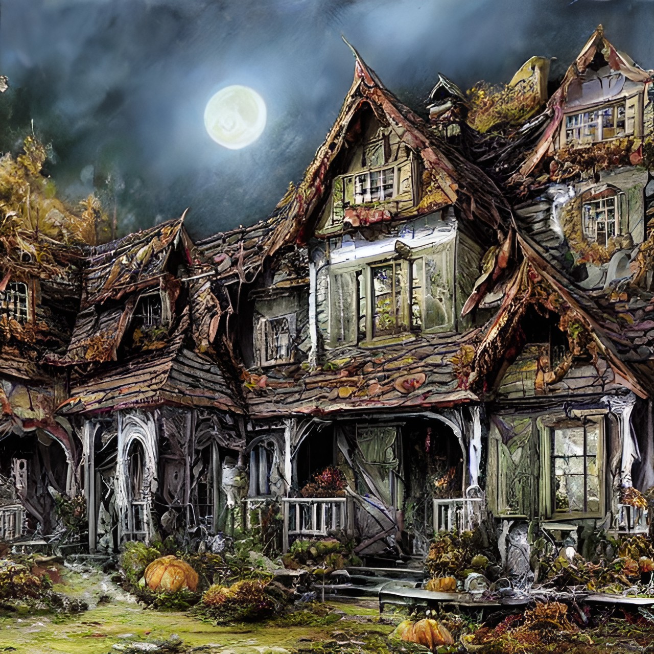 haunted house on halloween preview