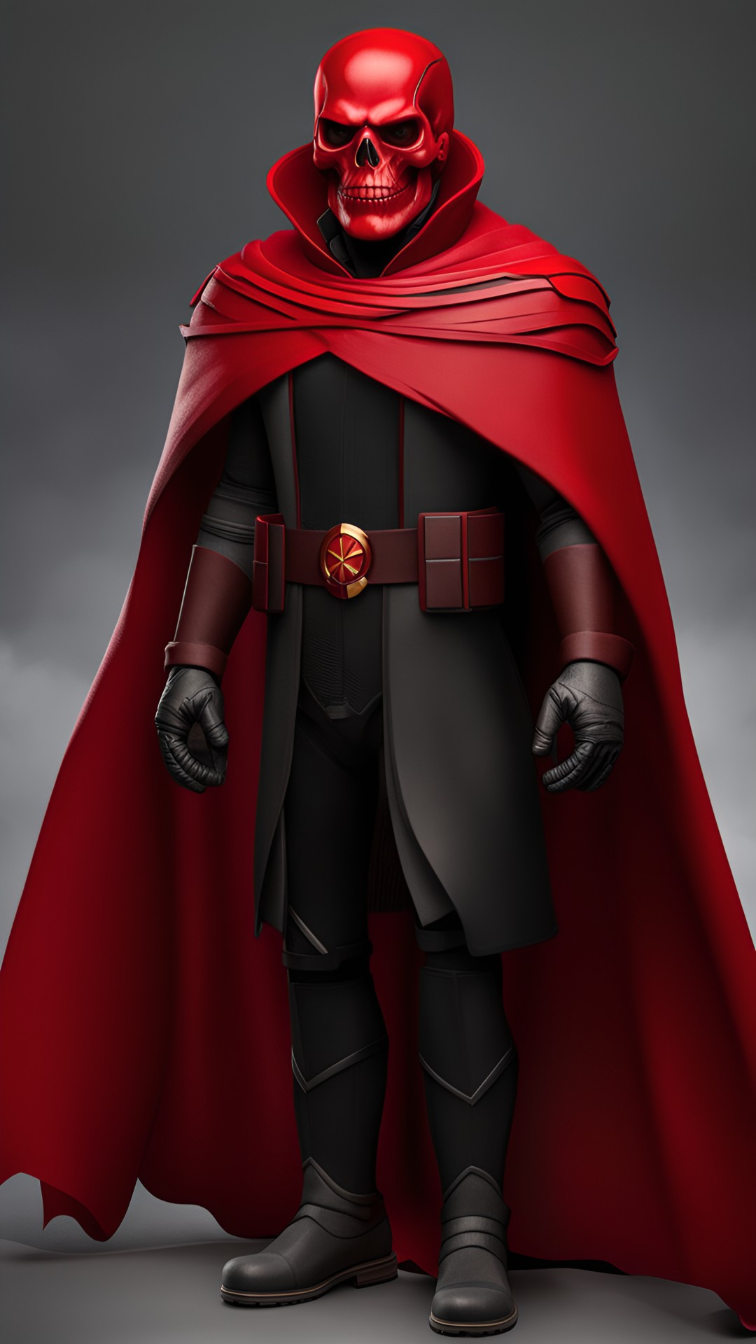 Red skull - red skull with cape preview