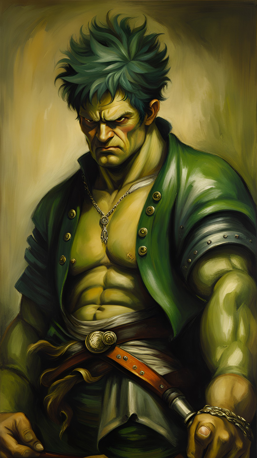 nvinkpunk, hulk as roronoa zoro, one piece setting preview