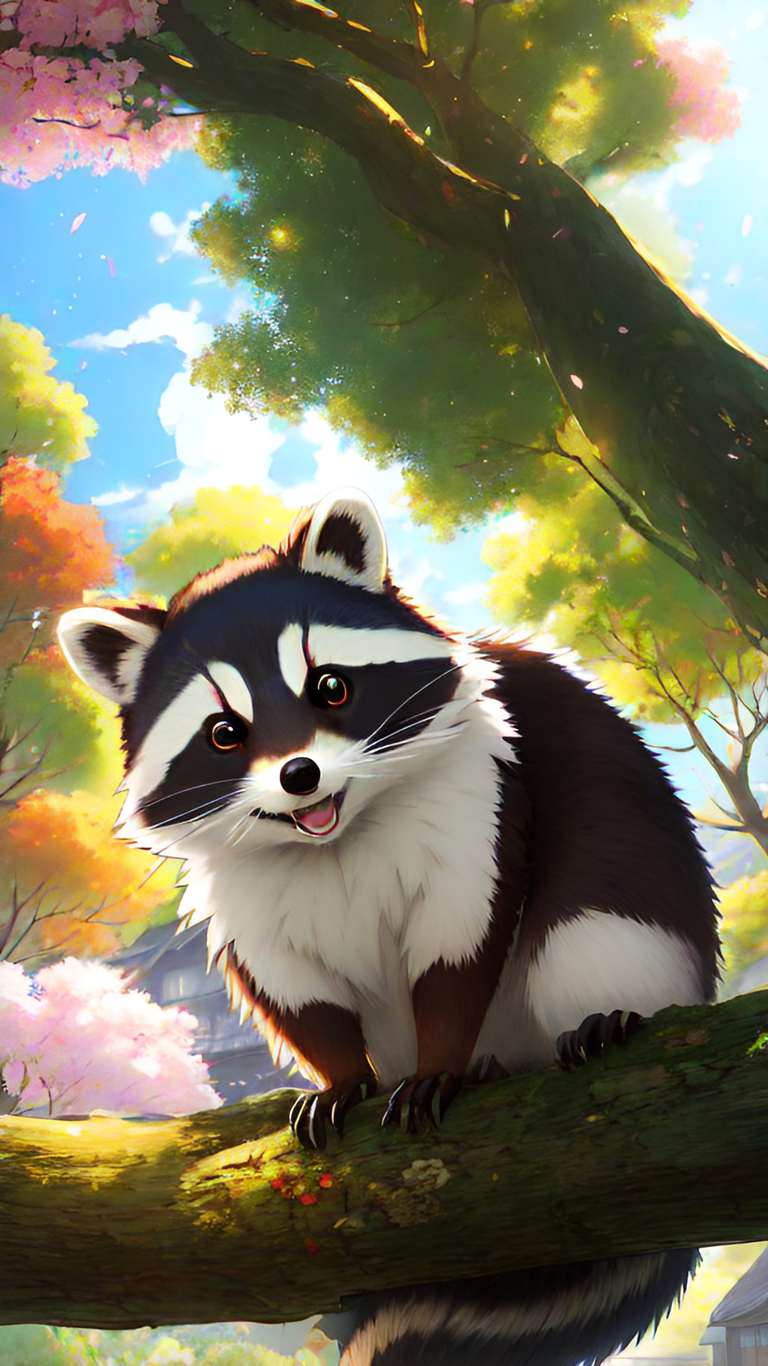 a cute highly detailt cartoon racoon preview